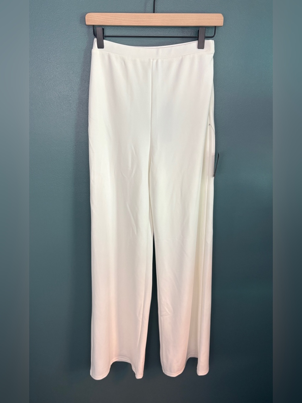 Lulus NWT Women’s White Wide Leg Stretch Palazzo Dress Trouser Pants Size S